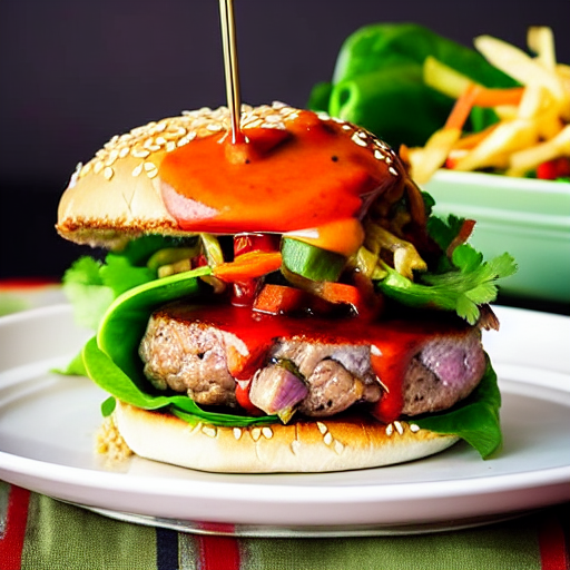 Thai BBQ Pork Burger
