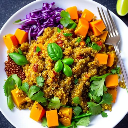 Salada de Abóbora com Quinoa