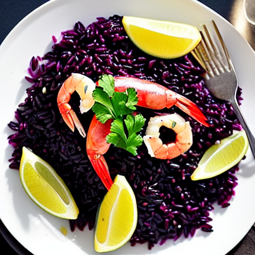 Riz Noir aux Fruits de Mer