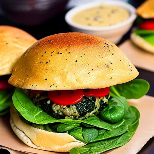 Spinach Fatayer Burger