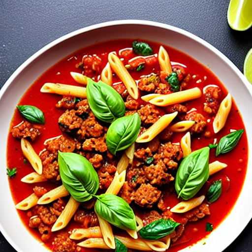 Pasta Bil Kousa w Lahme
