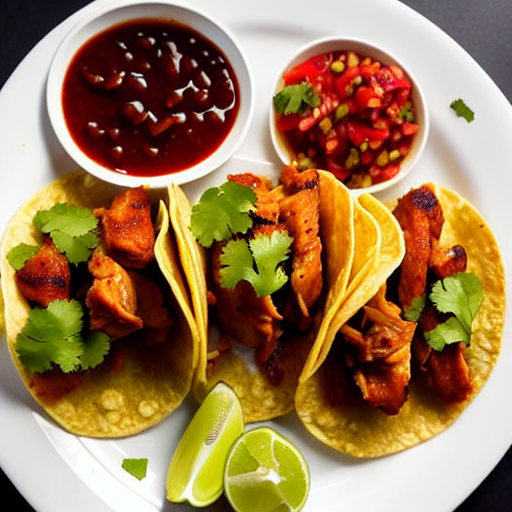 Tacos de Pollo en Salsa de Tamarindo y Jengibre