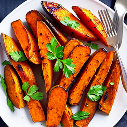 Garlic Herb Roasted Sweet Potatoes