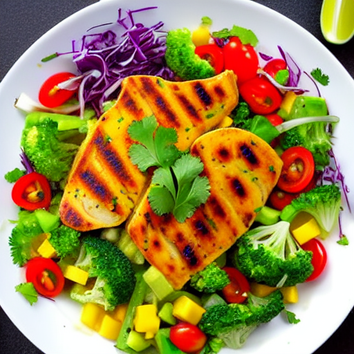 Salada de Frango Vegetariano