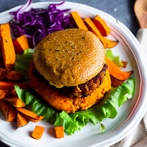 Sweet Potato and Ras el Hanout Burger