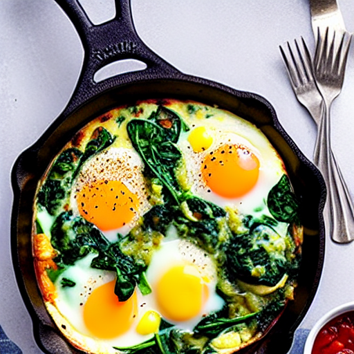 Baked Eggs with Spinach