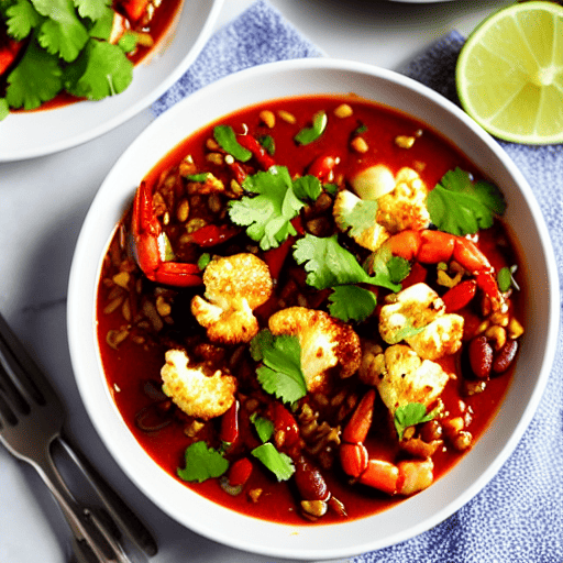 Chili Garlic Cauliflower 'Shrimp'