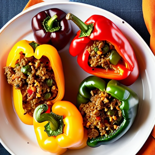 Beef and Cheese Stuffed Peppers