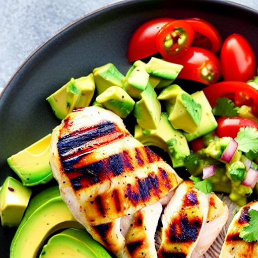 Grilled Chicken with Avocado Salsa