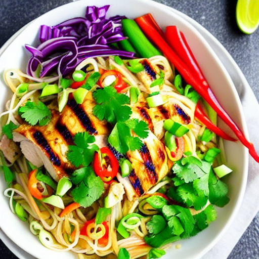 Noodle Salad with Grilled Chicken