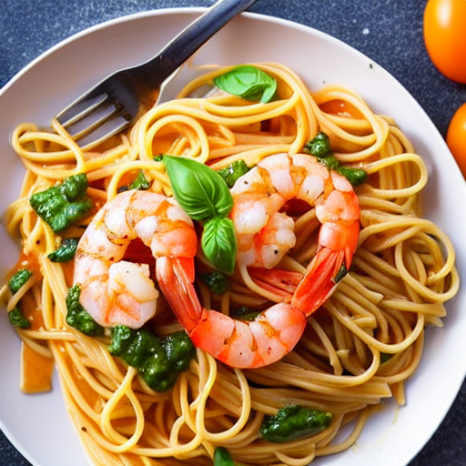 Pasta with Shrimp and Sauce