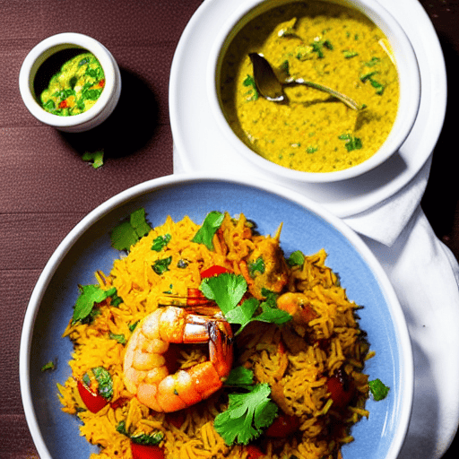 Kadai Prawn Biryani