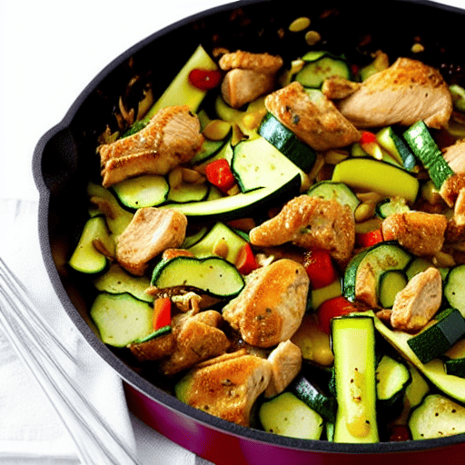 Halal Chicken and Zucchini Bake Stir-Fry