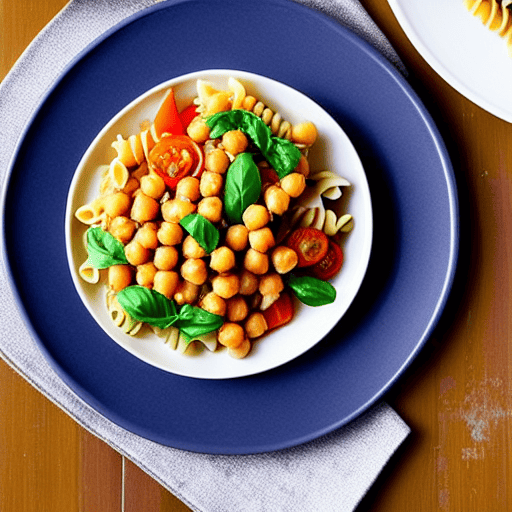Vegetable and Chickpea Pasta
