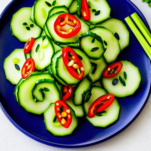 Spicy Garlic Cucumber