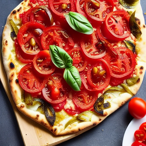 Tomato and Olive Pizza