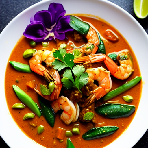 Eggplant and Shrimp Curry