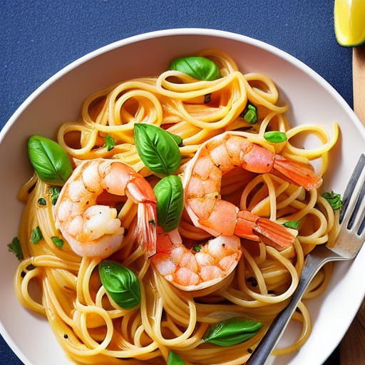 Pasta with Shrimp and Onions