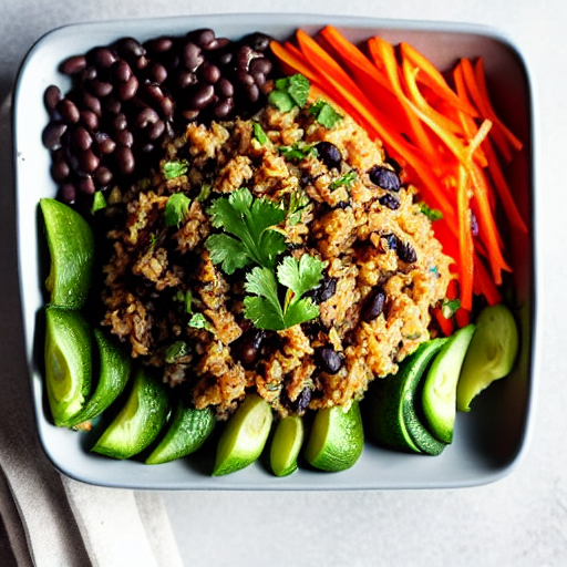 Keto Black Bean Cauliflower Rice