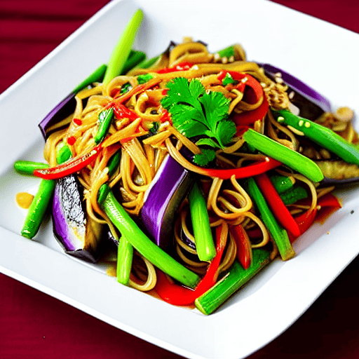 Eggplant Noodle Salad