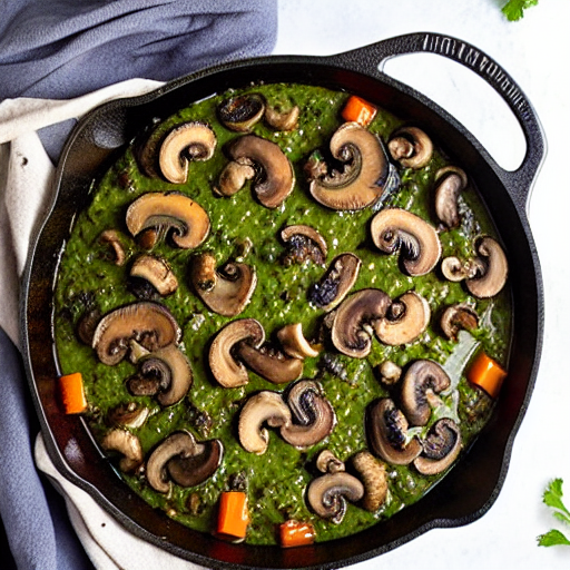 Nettle and Mushroom Bake