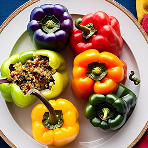 Stuffed Bell Peppers with Quinoa and Cheese