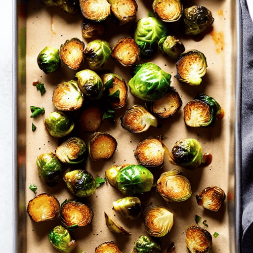 Crispy Roasted Potatoes and Brussels Sprouts