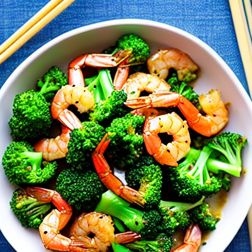Sesame Shrimp and Broccoli