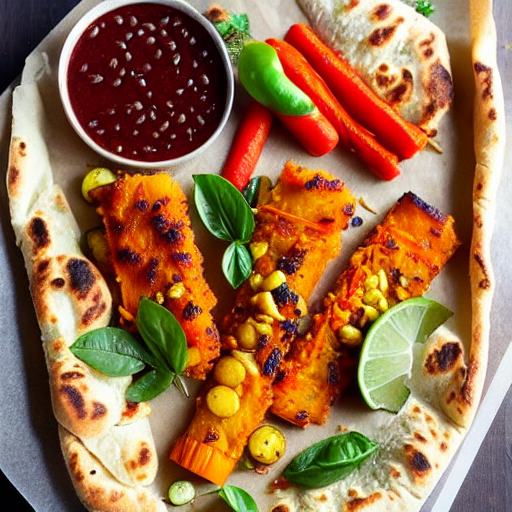 Roasted Vegetable Manakish