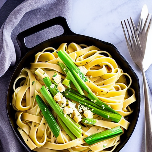 Fettuccine de Alho-poró