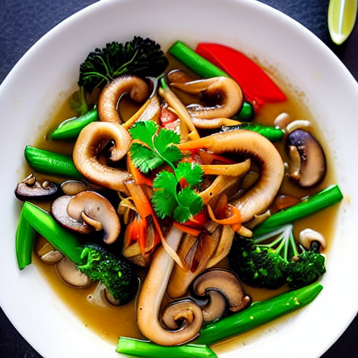 Mực Xào Nấm