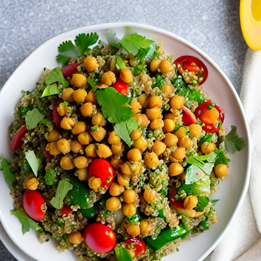Vegetable and Lentil Salad with Quinoa and Chickpeas and Rice and Lentils and Chickpeas and Quinoa and Lentils and Rice