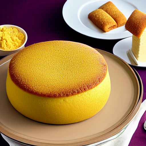 Bolo de Fubá com Queijo