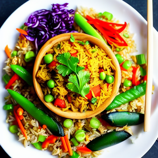 Vegetarian Seafood Fried Rice