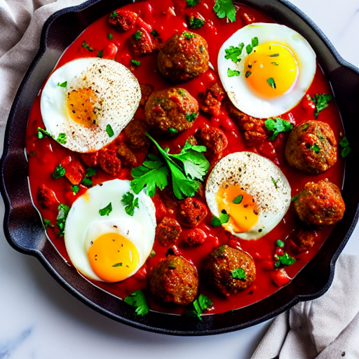 Kefta with Eggs