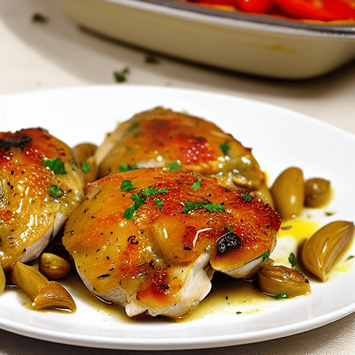 Baked Lemon Garlic Chicken Thighs