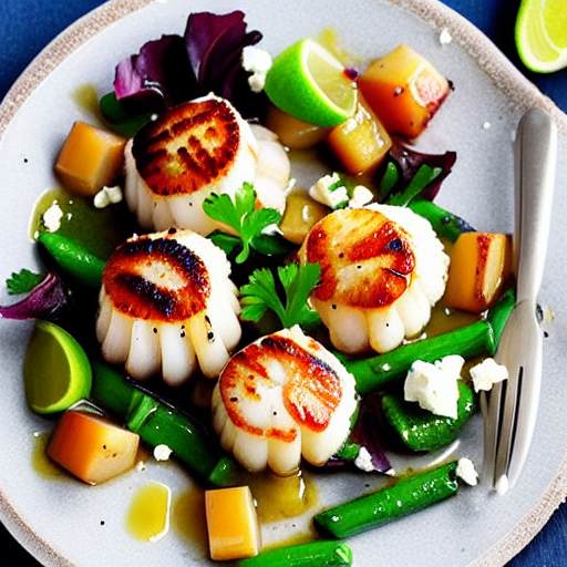Scallops with Feta