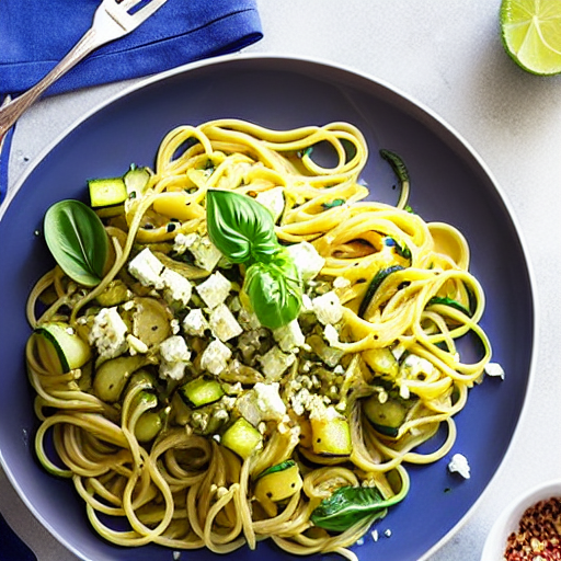 Pasta with Zucchini and Feta