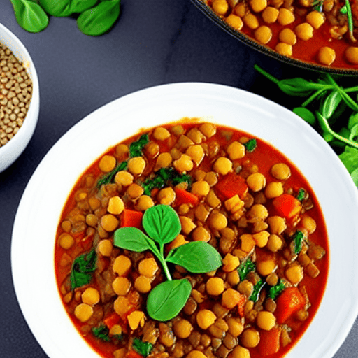 Spicy Lentil and Chickpea Stew with Lentils and Spinach and Chickpeas and Lentils and Spinach and Lentils and Spinach and Lentils and Spinach and Lentils and Spinach and Lentils and Spinach