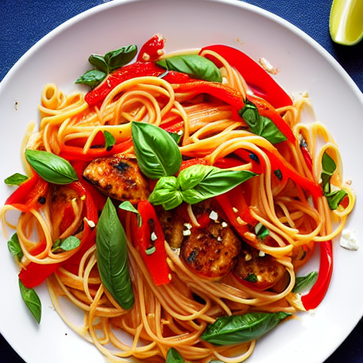 Pasta with Roasted Peppers