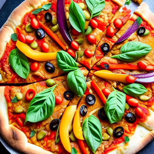 Peanut Sauce Veggie Pizza