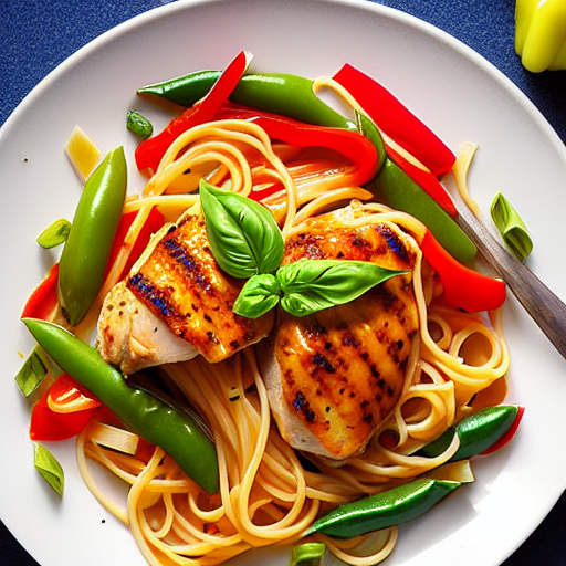 Pasta with Chicken and Bell Peppers