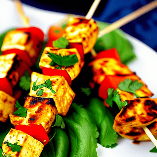 Paneer Tikka Skewers Wrap