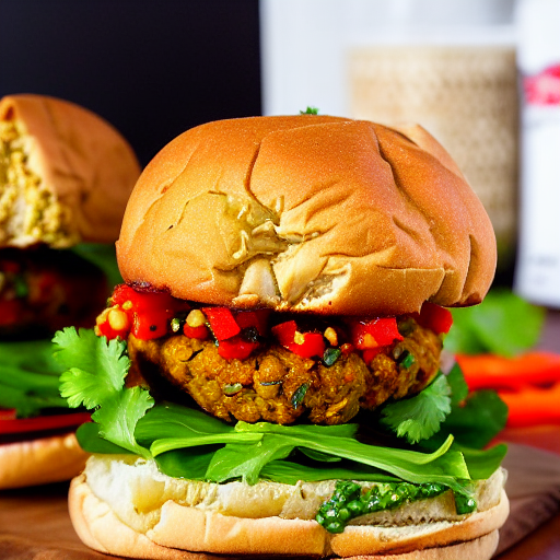 Korean Spiced Chickpea Burger