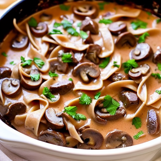 Keto Beef Stroganoff Casserole