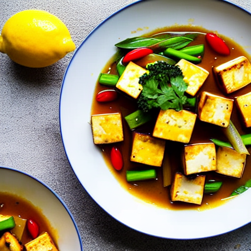 Vegetarian Lemon Tofu