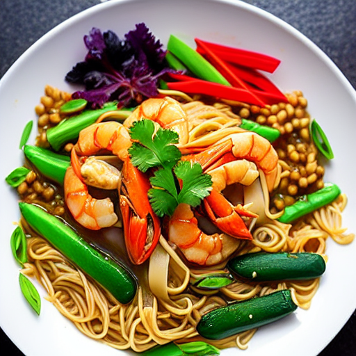 Vegetarian Seafood Noodles