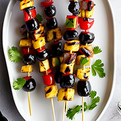 Feta and Olive Skewers