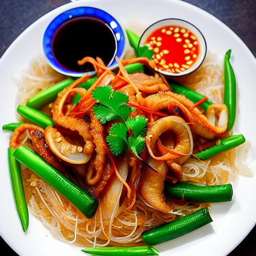 Bún Mực Xào