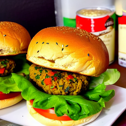 Hummus and Veggie Burger